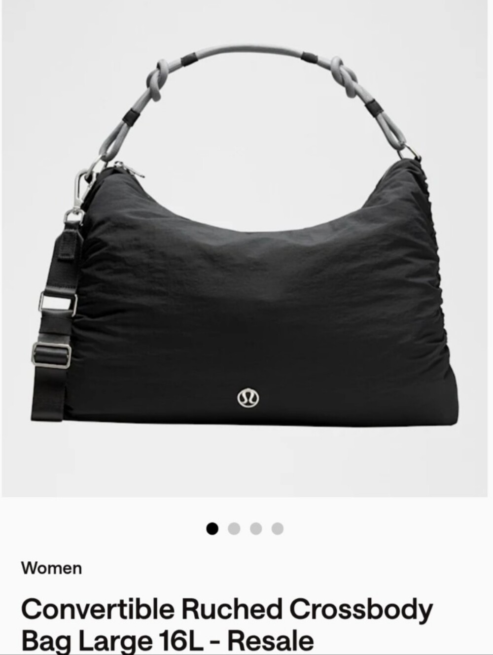 lululemon athletica Convertible Ruched Crossbody Bag - Black